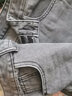 Foss Phil 牛仔裤男夏季男士裤子宽松直筒男装工装阔腿裤潮流港风复古 SS-219烟灰（拉链款） 3XL (建议165-180斤) 实拍图