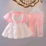 益淘婴儿童装女童夏季套装1-3岁夏装2公主裙女宝宝夏天衣服时髦两件套 粉红色 90cm 晒单实拍图