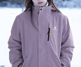 骆驼（CAMEL）户外冲锋衣三合一可拆防水登山服3513燕麦灰,女S 实拍图