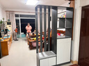 魅克世 玄关柜进门隔断鞋柜现代简约门厅间厅柜客厅装饰餐厅屏风置物架 深灰配白色挂衣架左边 长度120厘米 实拍图