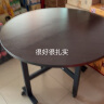 柜人乐折叠餐桌家用多功能饭店酒店吃饭桌子简易餐桌创意客厅可移动 1米【黑胡桃纹】可坐4-6人 实拍图