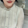 LIME FLARE莱茵2023秋季新款雪纺蕾丝白衬衫高级感商场同款宽松设计感上衣女 米白色 L 晒单实拍图