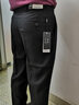 峰皓中老年宽松西裤男士双褶西服裤商务高腰男裤子爸爸西装裤夏季薄款 363#黑色 33 码/(2尺6腰围) 实拍图