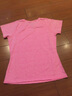 力为（Leevy）运动短袖t恤女夏 速干圆领跑步服上衣 圆领宽松健身服 透气 粉色 L 实拍图