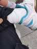 伦洛弗袜子男士中筒港风双针高纯色棉秋冬粗线长袜ins潮袜百搭 白色4双 均码/双针布标中筒 实拍图