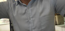 prenomen短袖衬衫男士青年学生修身商务休闲免烫衬衣工作服职业装衣服  斜纹冰绿  D022  39 /L 实拍图