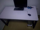 福红龙【现货秒发】电脑桌台式家用现代简约写字桌办公学习简易书桌 暖白色+黑架 长140*宽70*高73 实拍图