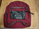 伊诗黛背包双肩包女2025韩版百搭休闲女士牛津布大容量旅行包潮女包 酒红色 实拍图