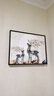 柳莺花燕免打孔电表箱装饰画现代简约客厅餐厅挂画电闸箱配电箱遮挡壁画 幸福麋鹿 50X40遮挡40X30表箱 上掀款 实拍图