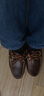 添柏岚（Timberland）官方男鞋经典船鞋牛皮手工缝制乐福鞋偏大|30003 30003W/棕色/宽版  偏大：正常脚型推荐小半码 41 实拍图