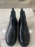 井迈切尔西马丁靴男潮中帮英伦风短靴男士黑色春秋款低帮透气高帮皮鞋 黑色中帮【加绒款】 44 皮鞋码 实拍图
