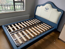 童友 儿童床男孩美式真皮床齐边单人床小孩储物卧室创意网红床软包床 真皮床 1500*2000 实拍图