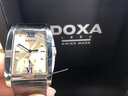 时度（DOXA）男表瑞士石英手表男士超薄方形蓝针真钻休闲复古皮带腕表瑞士进口 黑盘香槟金针/D193SGY 实拍图