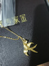 明牌珠宝生日礼物  足金古法黄金平安喜庆云燕项链AFB0205工费350 约41~42+3厘米 约5.34克 实拍图