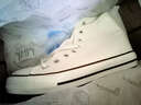 回力男鞋系带帆布鞋高帮鞋男士经典款男女学生情侣韩版透气休闲鞋子男 白色（经典款） 35 [女生买小一码，男生正码] 实拍图