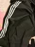 adidas休闲舒适三条纹毛圈布连帽夹克外套女装秋季阿迪达斯轻运动   黑色/白   M 实拍图