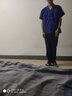锦万泽 夏季工作服男女夏装薄款长袖套装工人劳保服车间工厂服定制 经典灰短袖上衣（加密款） 001 XL (175) 实拍图