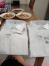 啄木鸟白衬衫男士长袖新款春秋职业上班免烫衬衣服黑色通勤休闲商务正装 10756/CS8066白色+白色 XL 实拍图