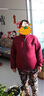 奉孝妈妈冬装摇粒绒卫衣抓绒外套女新款秋冬中老年人加绒加厚运动上衣 加厚款酒红色 5XL（建议150-165斤） 实拍图