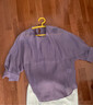 ROEYSHOUSE 罗衣气质衬衫女秋装新款优雅蝙蝠袖宽松衬衣上衣06208 浅紫色 XL 实拍图