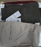 俊欣鸟秋冬厚款男士休闲裤中老年高腰宽松免烫商务长裤直筒爸爸男裤子 灰绿+米色【春夏款】 40 码【3尺1腰围】 实拍图