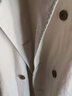 无印良品 MUJI 男女通用 不易沾水 宽版双排扣大衣 无性别 男款女款 BDE15C2S 象牙色 L-XL 实拍图