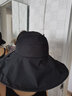 云见森知 遮阳帽子女夏天韩版大沿黑胶太阳帽沙滩防晒帽可折叠凉帽大檐 实拍图