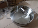 Momscook慕厨（Momscook） 不锈钢火锅 304火锅锅双耳复底 燃气电磁炉通用 30x10.5cm火锅（XR3010） 30cm 实拍图
