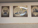 瑞尚（RUISHANG） 北欧客厅装饰画轻奢沙发背景墙挂画简约墙上壁画餐厅玄关墙画 家和万事兴A 左右70*90+中120*90晶瓷面金框 实拍图