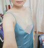 KJ睡衣女性感蕾丝吊带睡裙睡袍两件套装仿真丝家居服春夏新款 雾霾蓝 M (80-105斤) 实拍图