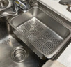 木普森（MUPUSEN）洗碗水槽沥水篮304不锈钢大单水槽置物架沥水篮水池洗菜盆置物架 加厚304不锈钢色-外径40*25cm 实拍图