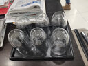 翼柏嘉双层隔热玻璃杯子 家用无盖喝水杯子泡茶杯咖啡杯客厅水杯6只套装 收腰款 280ml【六只装】+黑盘 实拍图