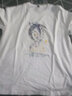 雅鹿短袖t恤男纯棉夏季新款休闲运动青少年学生宽松大码宽肩男士T恤衫 白/月亮鱼 L （重120-130斤高165-170） 实拍图