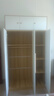 白浅衣柜卧室对开门衣柜实木组合现代简易家用柜子收纳儿童衣柜 80+120组合柜+顶柜 实拍图