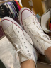 匡威（Converse）官方All Star经典帆布男女高帮休闲运动小白鞋101009 101009/白色 42.5 实拍图