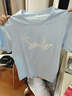 尚涛短袖t恤女夏季女装新款韩版宽松显瘦休闲体恤女上衣打底衫 蓝色（图案随机发） XL 建议110-120斤 实拍图