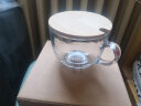 天喜（TIANXI）玻璃杯牛奶杯水杯女杯子早餐杯大容量儿童燕麦杯带盖勺子450ML 晒单实拍图