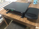 OMAX站立式电脑桌升降笔记本电脑支架折叠工作台桌面增高架可调角度 S5黑色木板桌面（带鼠标板） 实拍图