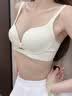 KJ提拉无痕内衣女小胸聚拢显大无钢圈胸罩调整型收副乳防下垂文胸夏 香槟白单件 75B 75A 75C 实拍图
