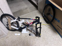 千里达（TRINX） X7铝合金山地车自行车禧玛诺22速线控气叉油刹成人男女单车 X7 ELITE哑黑蓝红 -筒轴 27.5*18英寸 实拍图