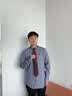 罗蒙领带男商务正装圆点8cm手打工作结婚新郎酒红色口袋巾套装礼盒 实拍图
