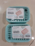 茶花肥皂盒沥水家用便携创意带盖大号皂架塑料洗衣双层双格香皂盒 2个装（蓝色） 实拍图