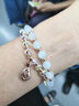 吴越老银铺水晶S925银手链女海蓝宝手串森系韩版简约个性闺蜜首饰送女朋友生日礼物礼品送女友 S925银+海蓝宝手链 实拍图