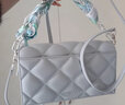 CHARLES&KEITH菱格链条丝巾饰小方包包女包生日七夕礼物送女友CK2-70770588 Light Grey浅灰色 S 实拍图