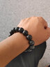 祥祯福珠宝（XIANGZHENFU JEWELRY）玉手链男款A货翡翠墨翠佛珠手串玉石 13-14mm 15颗 实拍图