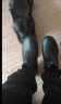 FOOTOPPO雨鞋男加绒水鞋男士防水鞋中筒成人雨靴女士水靴保暖胶鞋水靴 黑色黑底短筒20cm 42 实拍图