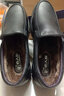 老人头男鞋春秋季商务休闲皮鞋男厚底防滑套脚中年爸爸鞋真皮加绒特大码 黑色加绒款 45 实拍图