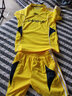 橙火儿童足球服套装短袖男童运动服透气中大童t恤短裤两件套6-16岁青少年球服女小学生训练球衣班服定制 26011黄色 130码适合身高125-134cm 实拍图