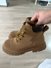 天美意（TEENMIX）童鞋儿童马丁靴女童2024新款春秋单靴男童大黄靴皮靴子中大童短靴 黄色(加绒) 36 实拍图