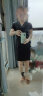 G2000女装连衣裙2022年夏季垂坠感翻领腰带设计显瘦连身裙21732165 黑色/99 160/80A/S  晒单实拍图